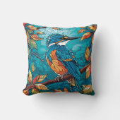 オータムキングフィッシャー装飾用クッション クッション (正面)