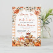 オータムギンガムパンプキンティーパーティー ブライダルシャワー 招待状 (スタンド正面)
