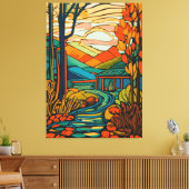 オータムクリークリトリート キャンバスプリント (インサイチュ (リビング))