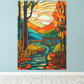 オータムクリークリトリート キャンバスプリント (インサイチュ (ウッドフロア))