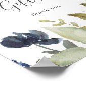 オータムグリーンのカードとギフトのサイン ポスター (角)