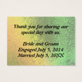 オータムグリーンイエロ結婚ーズゲストサンキューカード (裏面)