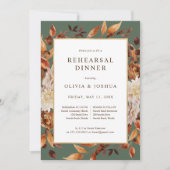 オータムグリーン結婚式リハーサルディナー 招待状 (正面)
