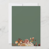 オータムグリーン結婚式リハーサルディナー 招待状 (裏面)