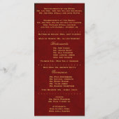 オータムグローリーレッドツリー結婚式 プログラム (裏面)