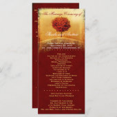 オータムグローリーレッドツリー結婚式 プログラム (正面/裏面)