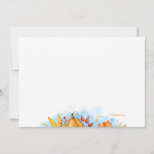 オータムグローリー ハーベストディナー 招待状 (裏面)