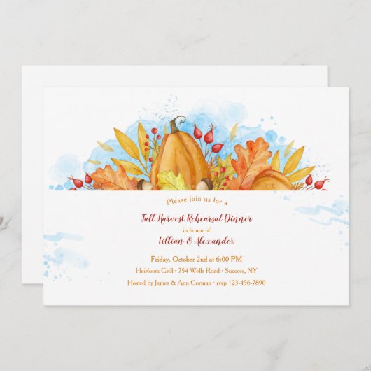 オータムグローリー ハーベストディナー 招待状 (正面/裏面)