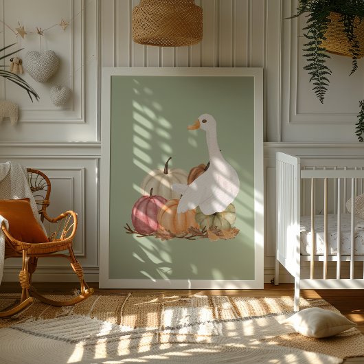 オータムグースウォールアートファームハウスプリント ポスター