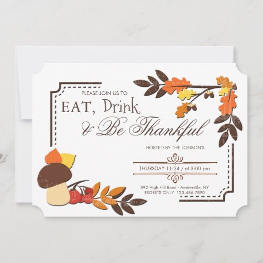 オータムコーナー招待状 招待状 (正面)