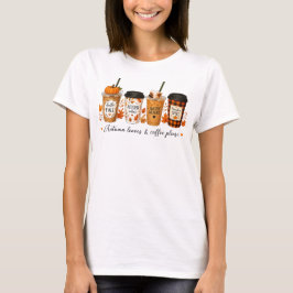 オータムコーヒーカップ パンプキンスパイス セーターの季節 Tシャツ