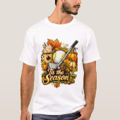 オータムゴルフパンプキンスパイスコーヒーの季節 Tシャツ (正面)