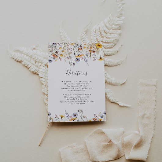 オータムサンシャイン ワイルドフラワー ウェディング ディレクションズ エンクロージャーカード