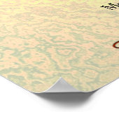 オータムシェードグリーンイエローウェルカム結婚のサイン ポスター (角)