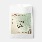 オータムシェードグリーンイエロー名前をカスタムする結婚ズ フェイバーバッグ (正面)