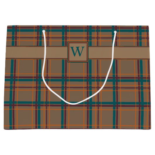 オータムシックプレイド抱き枕 ラージペーパーバッグ (正面)