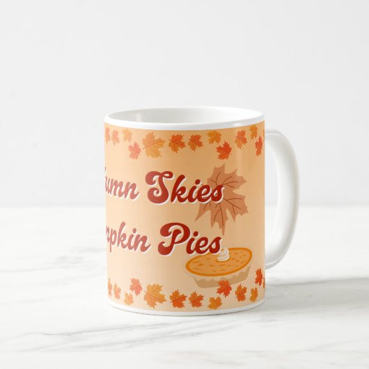 オータムスカイズカボプキンパイズ秋シーズン コーヒーマグカップ (正面右)