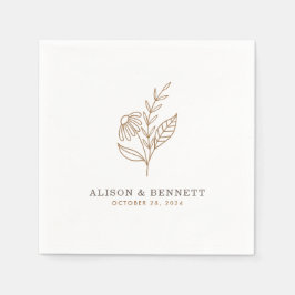 オータムスプリング秋の結婚式 スタンダードカクテルナプキン
