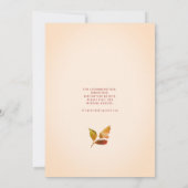 オータムスプレンダー ウォーターカラーフローラル アイボリーウェディング 招待状 (裏面)