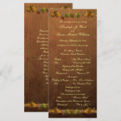 オータムズソング結婚式 プログラム (正面/裏面)