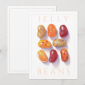 オータムゼリービーンズ 4.5x6.25 フラットカード 招待状 (正面/裏面)
