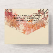 オータムツリーズ秋の結婚式 オールインワン招待状 (裏面)