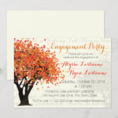 オータムツリー婚約パーティ 招待状 (正面/裏面)