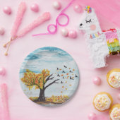 オータムツリー紙プレート ペーパープレート (パーティー)