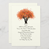 オータムツリー踊り開花結婚ズ 招待状 (正面/裏面)