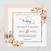 オータムテラコッタ結婚フローラズスクエア 招待状 (正面/裏面)