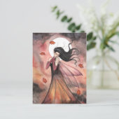 オータムドリームゴシックフェアリーファンタジーアート ポストカード (スタンド正面)