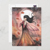 オータムドリームゴシックフェアリーファンタジーアート ポストカード (正面/裏面)