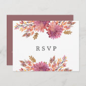 オータムドリーム | 結婚式 出席返信 料理選択 インビテーションポストカード (正面/裏面)