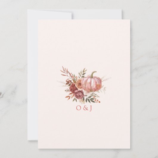 オータムハウスウォーミング秋パンプキンニューホーム招待状 招待状 (裏面)