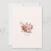 オータムハウスウォーミング フォールパンプキン 新しい家の招待 招待状 (裏面)