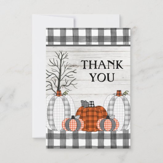オータムハロウィーンカボチャありがとう サンキューカード (正面)