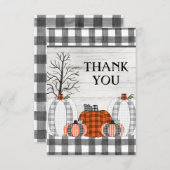 オータムハロウィーンカボチャありがとう サンキューカード (正面/裏面)