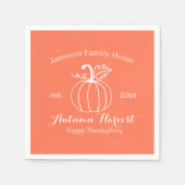 オータムハーベストカボプキンファミリーホーム スタンダードカクテルナプキン (正面)