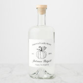 オータムハーベストカボプキンファミリーホーム リキュールボトルラベル (正面)