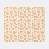 オータムハーベストパンプキンパステル フリースブランケット (正面(横))