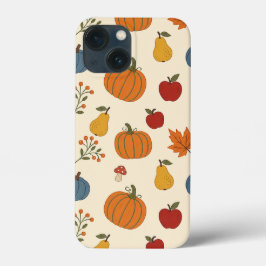 オータムハーベストパンプキンフルーツパターンケース iPhone 13 MINIケース