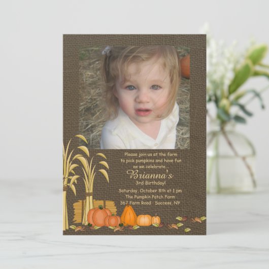 オータムハーベストフォト招待状 招待状 (スタンド正面)