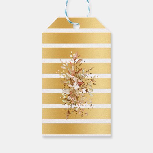 オータムバブル&ブリーズ秋の結婚式メッセージカード ギフトタグ (裏面)