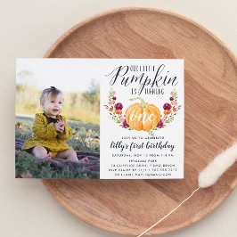 オータムパンプキンカスタムエイジ誕生日パーティーの写真 招待状