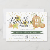 オータムパンプキンカスタムエイジ誕生日パーティー 招待状 (正面)