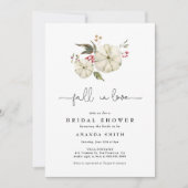 オータムパンプキンフローラセージグリーンブライダルシャワー 招待状 (正面)