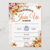 オータムパンプキンフローラル招待状 招待状 (正面/裏面)