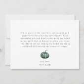 オータムパンプキンブライダルシャワー サンキューカード (裏面)