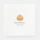 オータムパンプキンブライダルシャワー スタンダードランチョンナプキン (正面)
