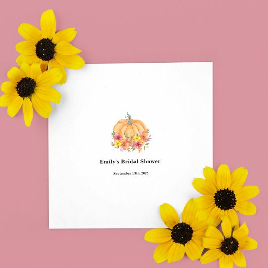 オータムパンプキンブライダルシャワー スタンダードランチョンナプキン